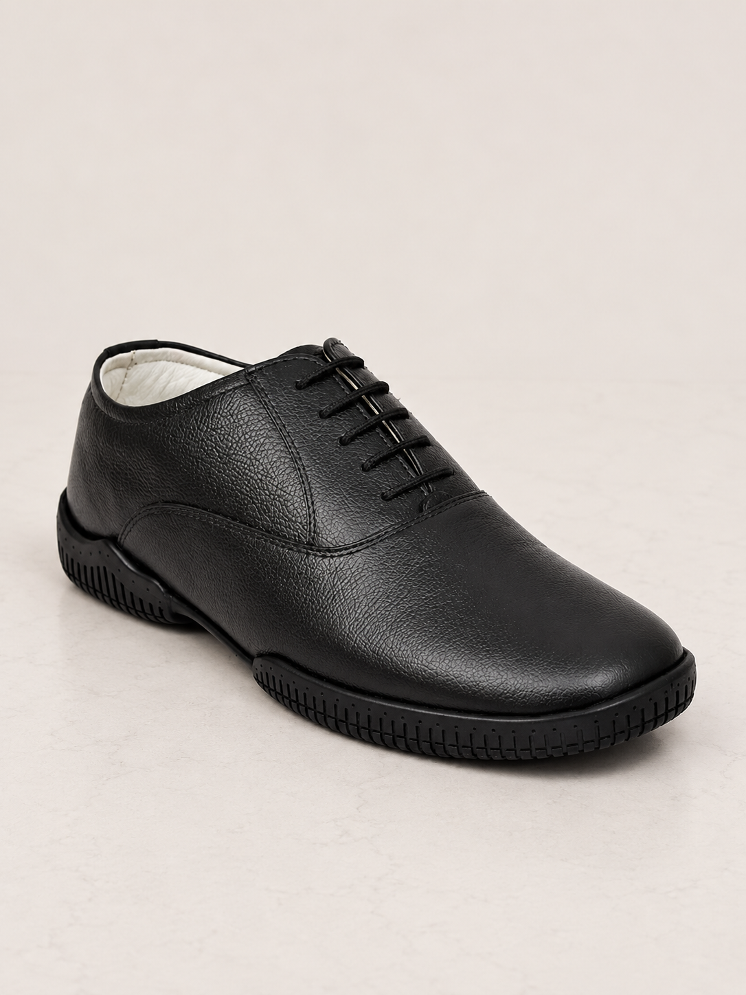 amisar Handmade Construction  Ultra-Flexible Design derby flexi black lace up Rubber Sole Cemented side view