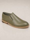 amisar Classic Penny Loafer Design Premium Green Leather Upper Handmade Sheet Sole side view