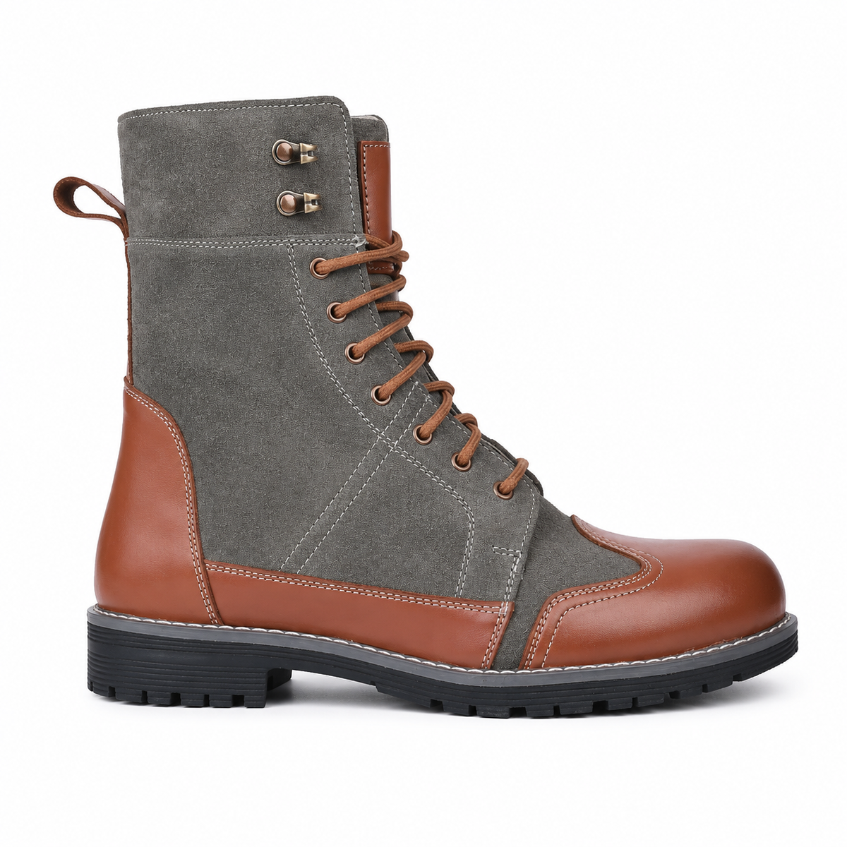 Biker Boots - Green Suede