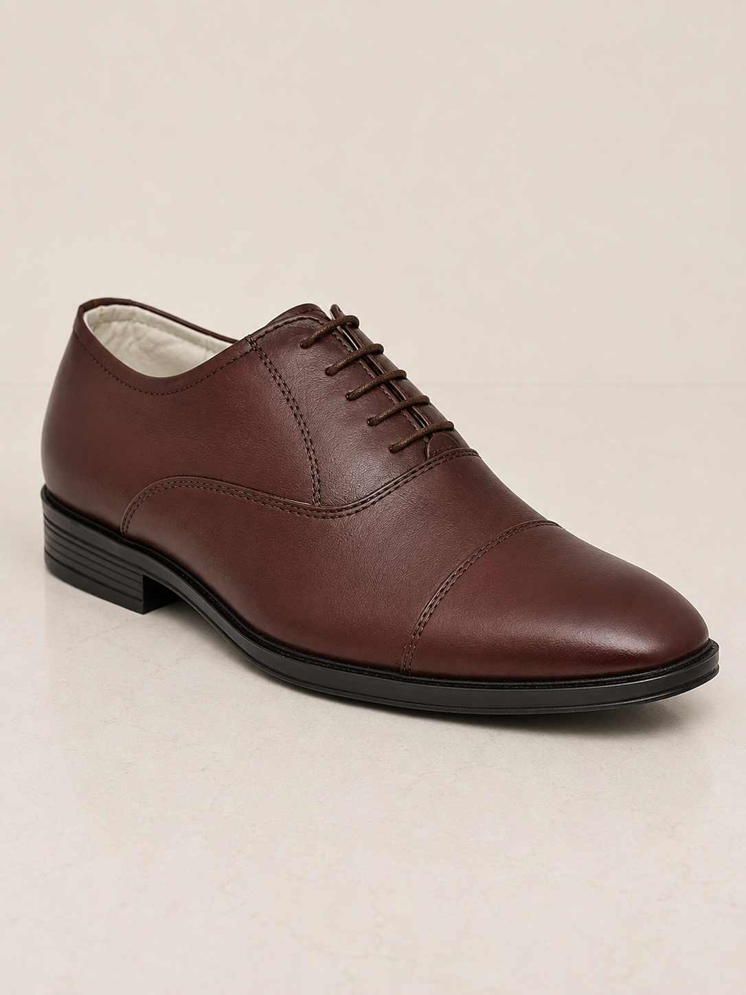 amisar Closed Oxford Lacing Full cherry Leather Upper Fully Leather Lining Cemented side view