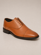amisar Closed Oxford Lacing Full tan Leather Upper Fully Leather Lining TPR Sole Cemented side view