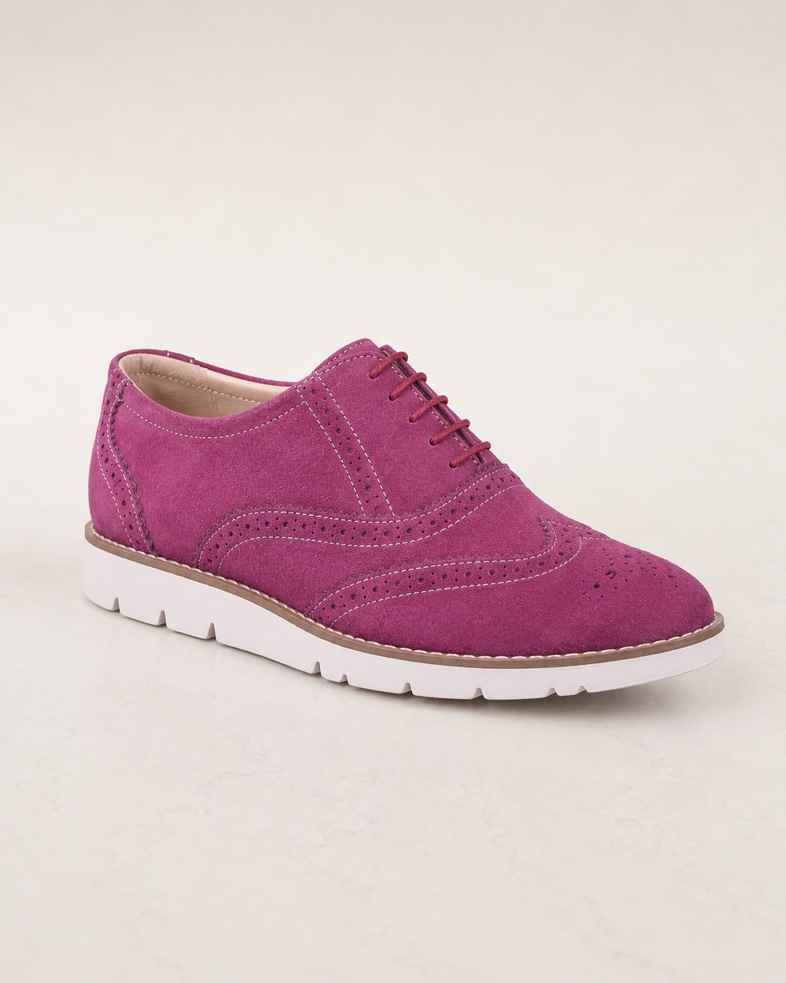amisar purple suede handmade eva sole soft leather sneakers side view