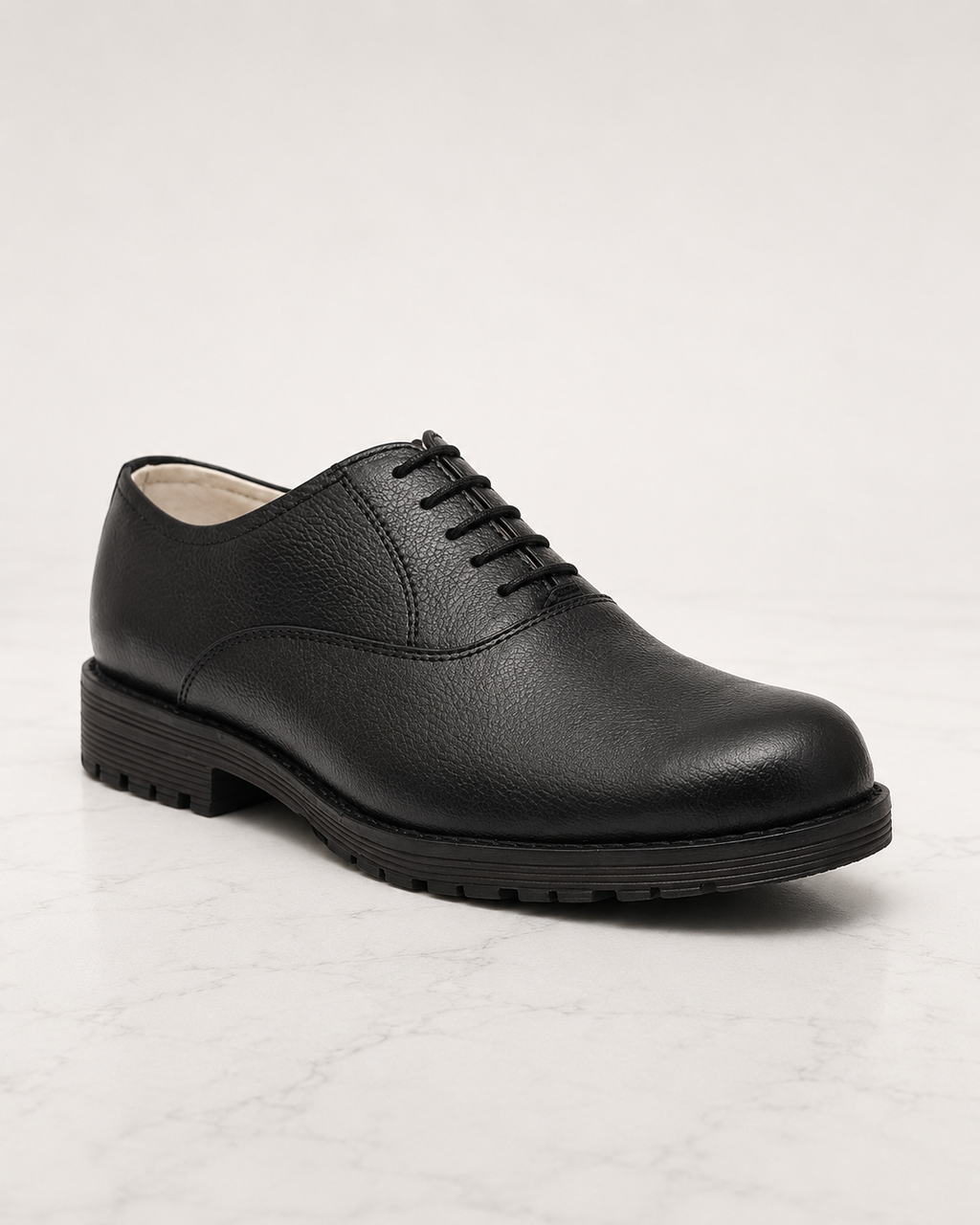 amisar safety derby ndm black Steel Toe Cap Rubber Outsole lace up cemented side view