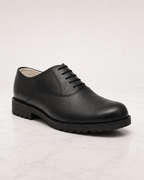 amisar safety derby ndm black Steel Toe Cap Rubber Outsole lace up cemented side view