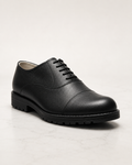 amisar safety oxford ndm black Steel Toe Cap Rubber Outsole Closure Lace-up Cemented side view