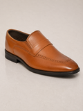 amisar tan cemented slip on tpr sole penny loafers side view