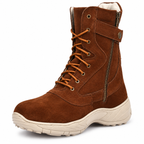 Biker Boots With Side Chain - Dark Suede