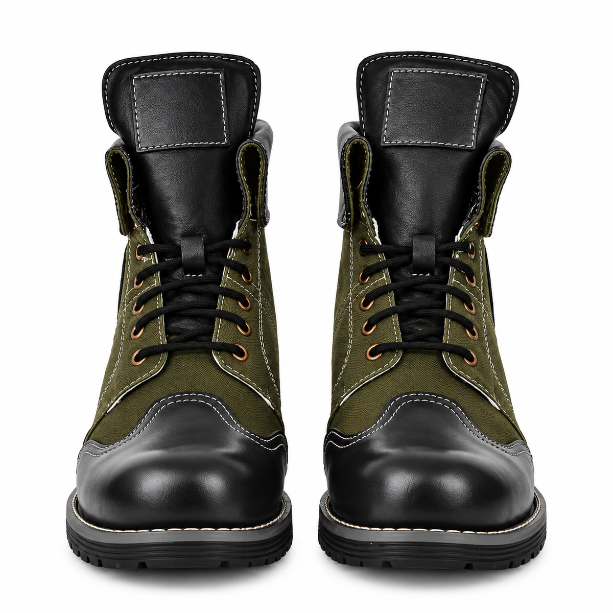 Biker Boots : 6 & 9 Inches Foldable Leather with heavy duty Rubber sole.