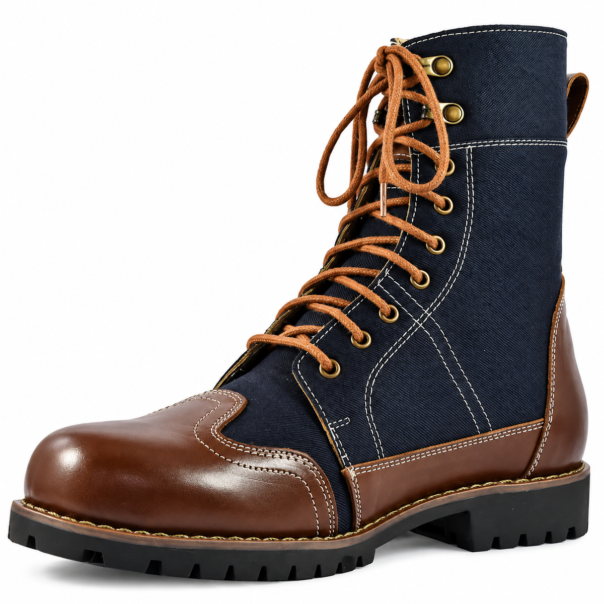 Biker Two-Tone - Blue & Tan